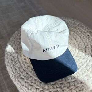 Athleta Two-Tone Logo Cap - White & Navy Blue